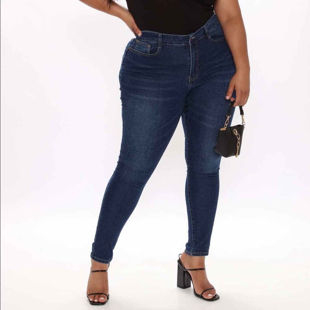 Dark denim jeans